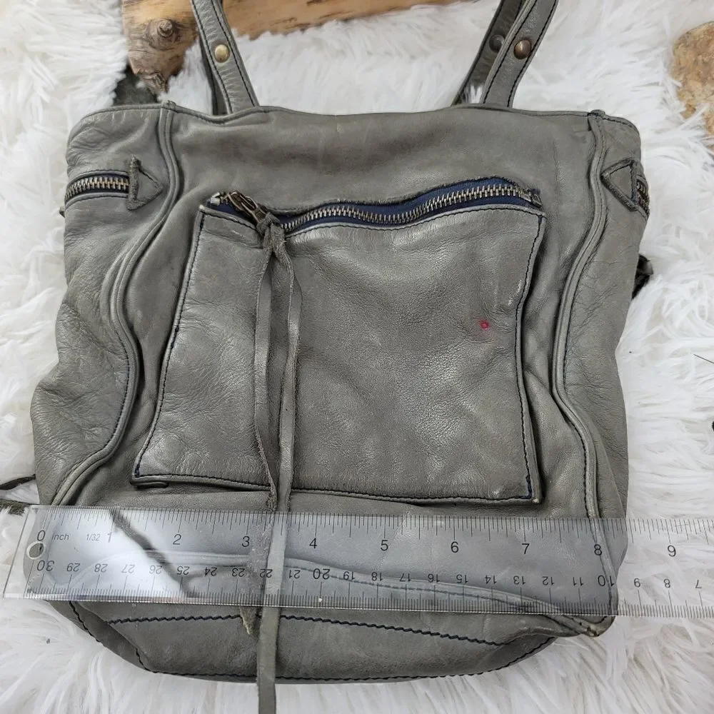 Zadig and Voltaire slouchy leather cargo bag